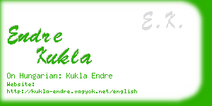 endre kukla business card